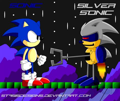 Sonic VS Silver Sonic by StasisDesigns on DeviantArt