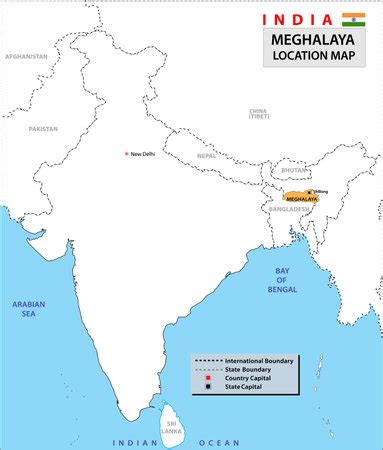 Vector of Meghalaya Map. District map of - ID:168900893 - Royalty Free ...