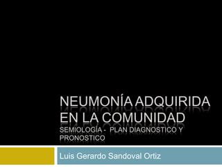 Neumonia Adquirida En La Comunidad NAC PPT