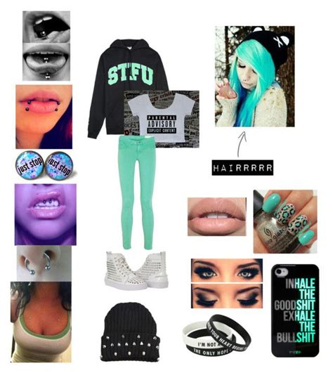 "Emo/Scene look" by crazyone6667 liked on Polyvore featuring United ...