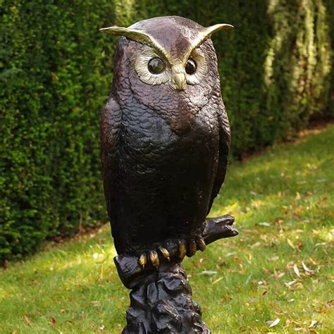 Life Size Bronze Owl Statues For Sale Seventreesculpture