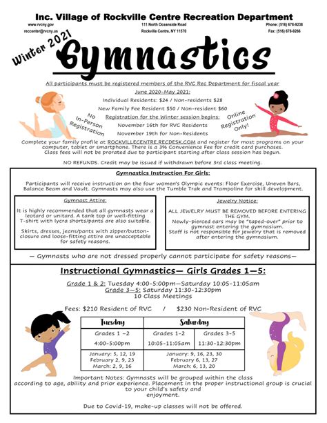 Recreational Gymnastics Gr 1 5 Rockville Centre Ny