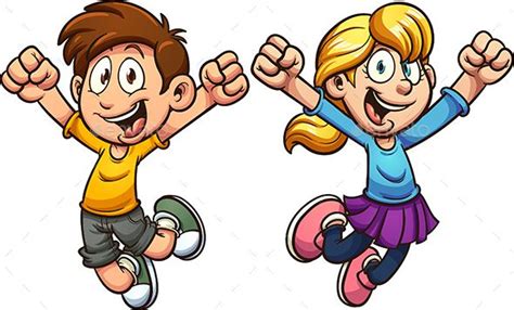 Boy And Girl Happy Cartoon Cartoon Kids Cartoon Boy