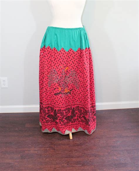 S China Poblana Eagle Folk Skirt Extra Small T Gem