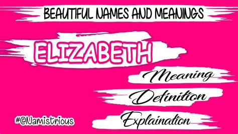 Elizabeth Name Meaning Elizabeth Meaning Elizabeth Name And