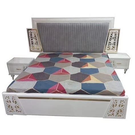 Single Teak Wood White High Gloss Finish Double Bed With Storage At Rs 45000 In New Delhi