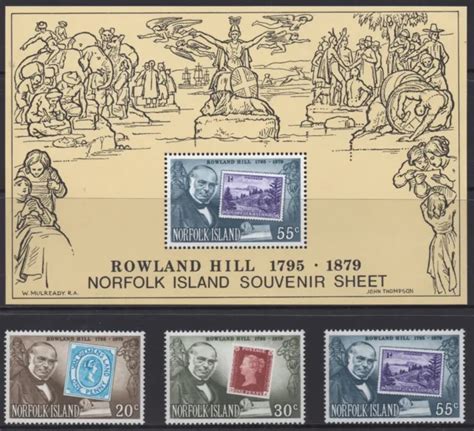 NORFOLK ISLAND 1979 Centenary Of Sir Rowland Hill Set And Sheet Mnh