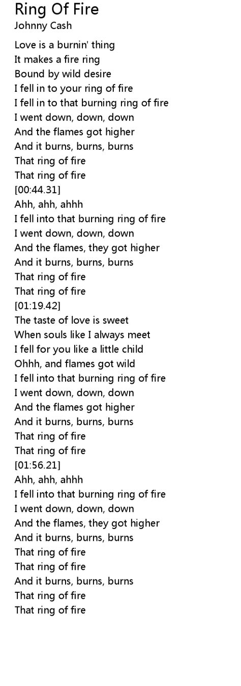 Ring Of Fire Lyrics Follow Lyrics