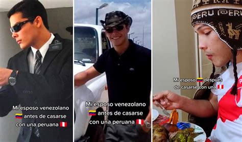 Tiktok viral Peruana muestra cómo era su esposo venezolano antes de