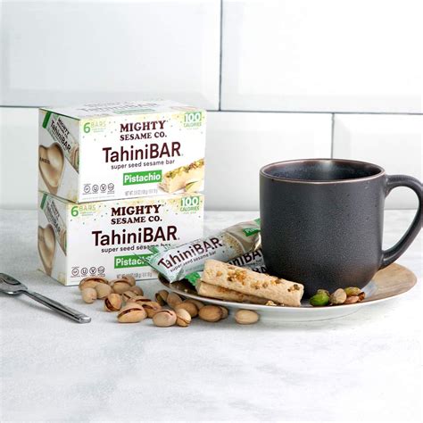 Mighty Sesame Tahini Bars With Pistachio 2 Pack 12 Bars Total