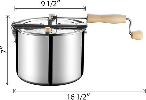 Northern Popcorn Original Stainless Steel Stove Top 6 1 2 Quart Popcorn Popper Cookingfreshs