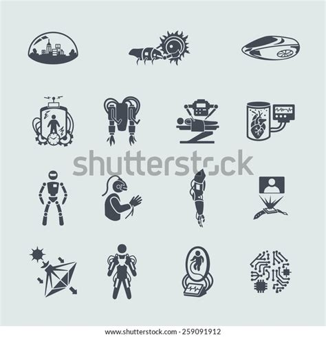 Set Invention Icons Stock Vector Royalty Free 259091912 Shutterstock