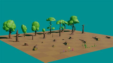 Artstation Forest Pack Low Poly Game Assets