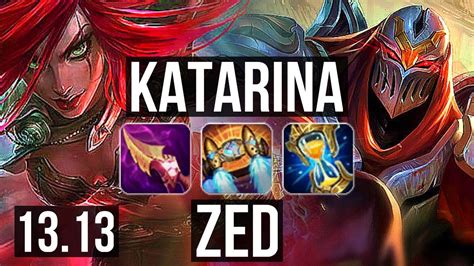 Katarina Vs Zed Mid 13 1 6 2 0m Mastery Legendary Kr Master