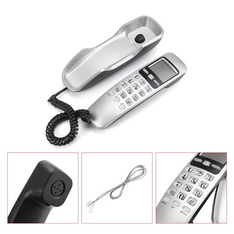 Wall Mount Corded Phone Telephone Home Office Desktop Phone Caller ID ...