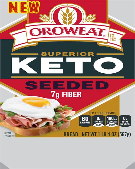 Oroweat Superior Keto Seeded 7g Fiber Bread SmartLabel