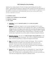 Sift Method For Close Reading Student Note Pdf Sift Method For Close