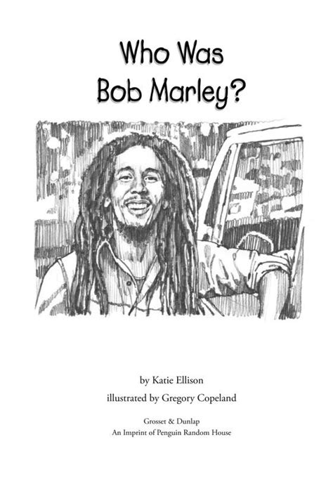 Who Was Bob Marley By Katie Ellison And Who Hq 9780448489193