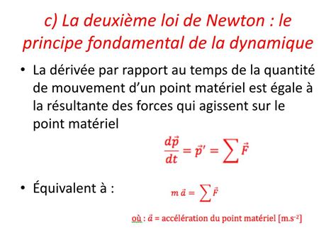 Ppt Chapitre Les Lois De Newton Powerpoint Presentation Free