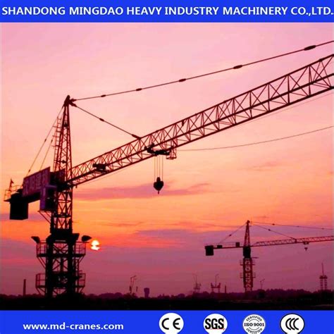 Ton Self Erecting Topkit Luffing Jib Tower Crane Qtz