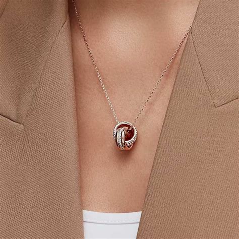 Swarovski Smykke Further Pendant White Rose Gold Tone Plated Ole Aas