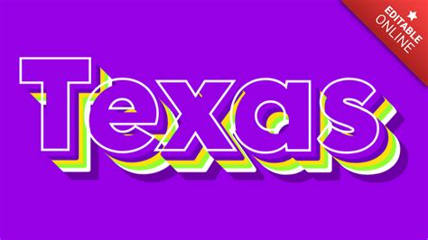 Texas Effet D Violet Avec Couleurs Superpos Es G N Rateur D Effet