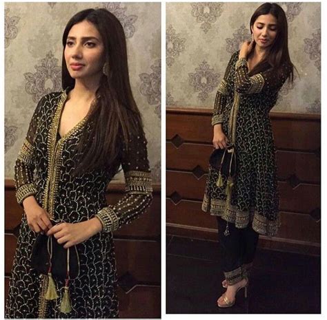 Pakistani Actor Mahira Khan In Feeha Jamshed Mahira Khan Dresses