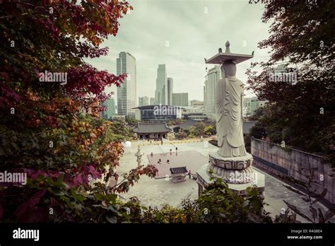 Bongeunsa Temple In The Gangnam District Of Seoul Korea Stock Photo