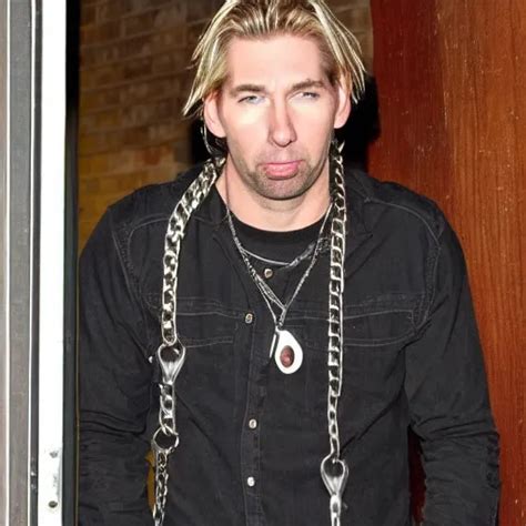 Chad Robert Kroeger Of Nickelback Tied Up With Chains Stable