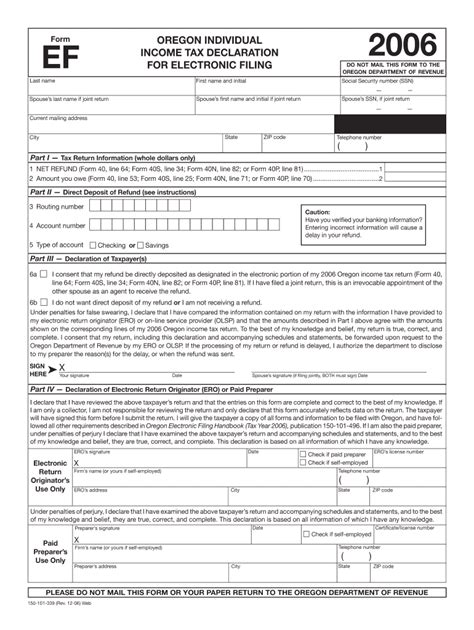 fillable   oregon individual income tax declaration
