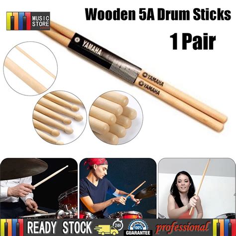 Wooden Drum Sticks 5A 7A YAMAHA Oak Wood Drumsticks Set Drum Sticks For Beginners Percussion ...