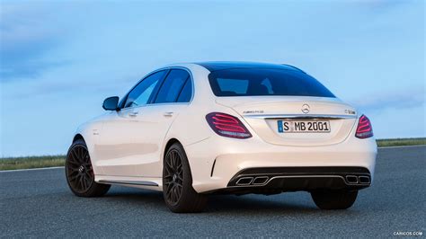 2015 Mercedes Benz C63 Amg Designo Diamond White Bright Rear Caricos