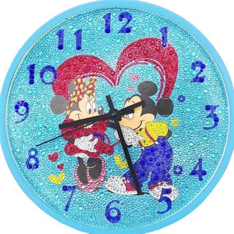 Mickey Minnie Mouse Diamond Painting Klok Disney Wandklok X