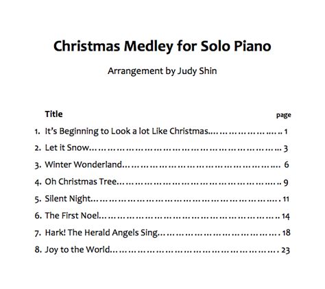 Christmas Medley of 8 Songs (Recommended) - Judy Shin