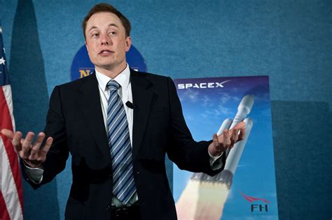 April 5 2011 Spacex Ceo And Paypal Founder Elon Musk Unveiles The Falcon Heavy Rocket