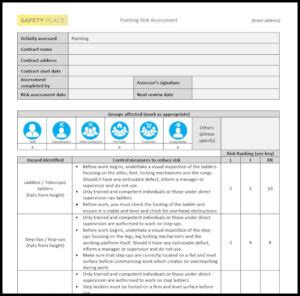 Spray Painting Risk Assessment Example