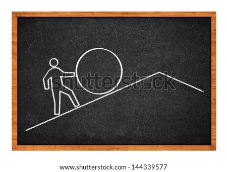 Sisyphus, Simple Drawing And Modern Representation Of Famous Greek ...