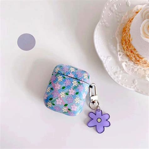 Floral Airpod Case 12 Pro Blue Floral Airpods Case For Etsy