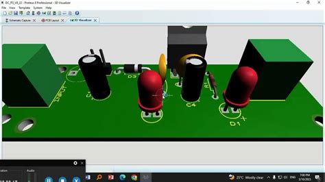 How To Design Lm7805 Based 5v Regulator In Proteus With Pcb Part 1 Youtube