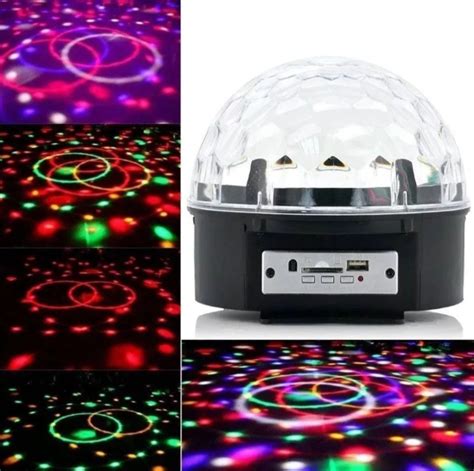 Globo De Luz Led Giratorio Festa Balada Mp Usb Bluetooth Mercado Livre