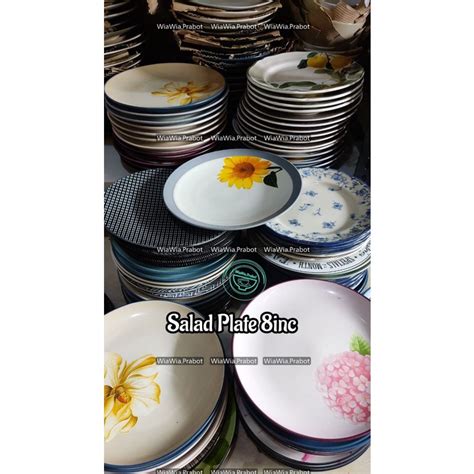 Jual Salad Plate 8inc Stoneware Piring Kue Keramik Motif Piring HSI