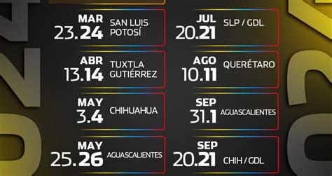 SE DIO A CONOCER EL CALENDARIO 2024 DE NASCAR MEXICO NASCAR Mexico Series