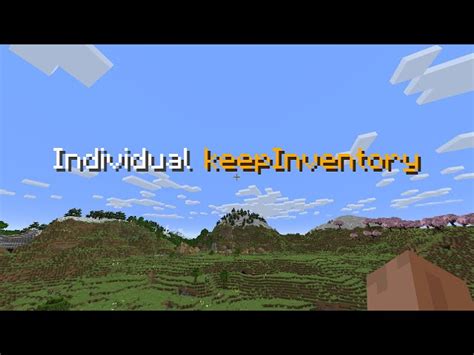 Individual Keep Inventory Minecraft Data Pack