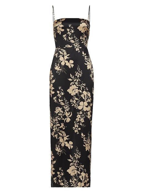 Reformation Frankie Floral Silk Satin Maxi Dress Gisele Editorialist