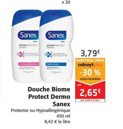 Promo Douche Biome Protect Dermo Sanex Chez Colruyt ICatalogue Fr