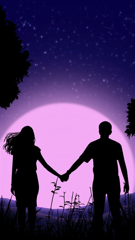 2160x3840 Couple Holding Hands Vector Art 4k Sony Xperia X Xz Z5