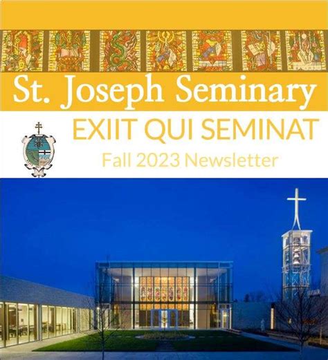 Exiit Qui Seminat Fall Newsletter St Joseph Seminary