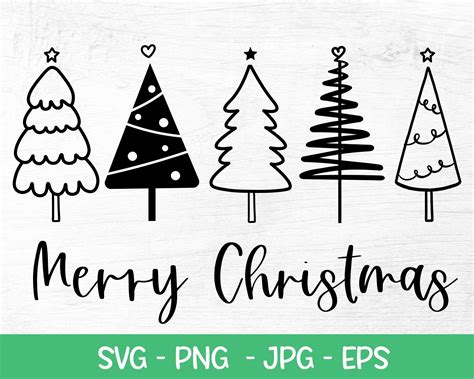 Merry Christmas Tree Svg Christmas Shirt Svg Holiday Svg Winter Svg