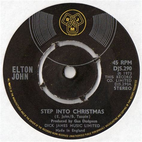 Elton John Step Into Christmas 1973 Vinyl Discogs