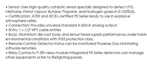 Prosense Pe Kayo Series Fixed Gas Detectors Fixed Gas And Flame